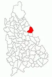 Location in Dâmbovița County