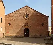 Exterior of a brick church