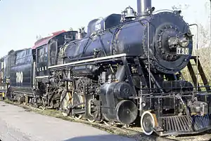 Photo of Illinois Central No. 790 at Steamtown, Bellows Falls, Vermont, Oct 1983