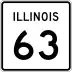 Illinois Route 63 marker