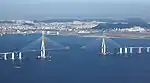 main span of Incheon Bridge under construction