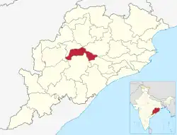 Location in Odisha, India