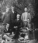 Engineering crew of the Guatemalan Border Commission.  Claudio Urrutia, Commission Director is in the middle.