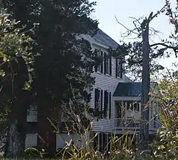 Front of Ingleside, historic home located at 10920 Rodophil Road