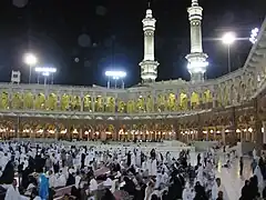 Interior arches in the Masjid al-Haram, Mecca, Saudi Arabia (2008)