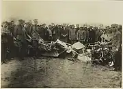 The wreckage from Watson’s Fatal Accident brought ashore, Point Cook, March 1917.