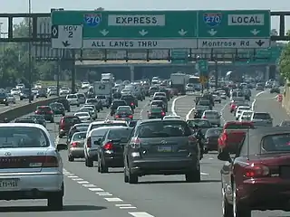 Local–express lanes on Interstate 270 in Montgomery County, Maryland