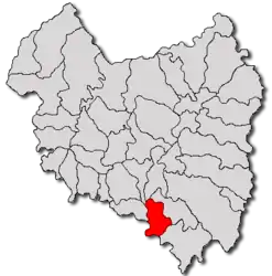 Location in Covasna County