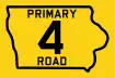 Primary Road No. 4 marker