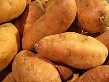 Kumara tubers.