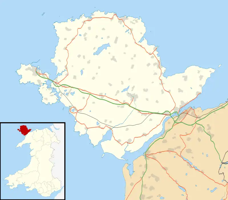 Mona is located in Anglesey