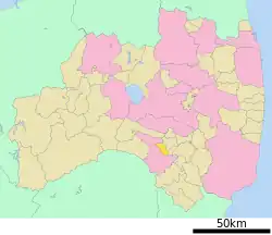 Location of Izumizaki in Fukushima Prefecture