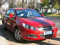 Heyue sedan (JAC B15) pictured in Chile