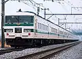 Tanigawa limited express service operated by 185 series EMUs in the 1980s