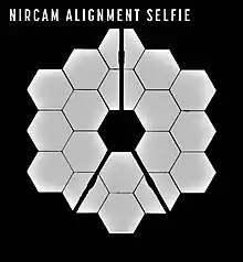 A "selfie" taken by the NIRCam during the alignment process