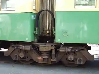 Jacobs bogie on an EER Class 300 train.