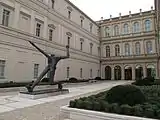 Wolfgang Mattheuer's sculpture Jahrhundertschritt (1984, bronze), in the courtyard