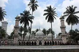 Masjid Jamek, side view from Jalan Benteng across the Klang River