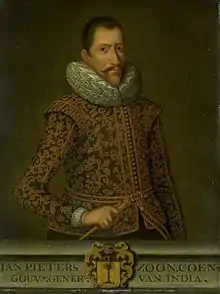 Jan Pieterszoon Coen (1587–1629), the founder of Batavia, was an officer of the Dutch East India Company (VOC), holding two terms as its Governor-General of the Dutch East Indies