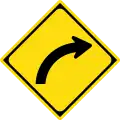 Curve to the right