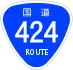 National Route 424 shield