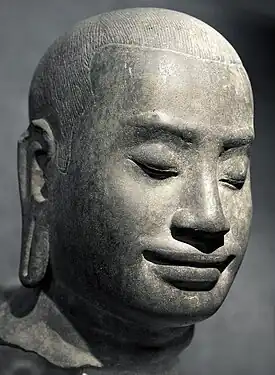 The statue features the humble face of King Jayavarman VII