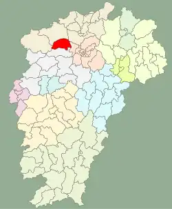 Location in Jiangxi