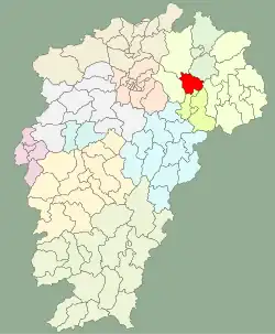 Location in Jiangxi