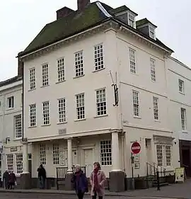 Large three-storey house on a corner site