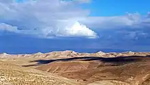 The Judaean Desert as seen from Ma'ale Adumim (suburb of Jerusalem)