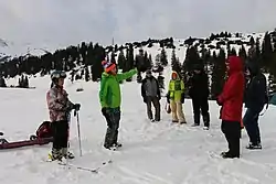 Instructors train back country ski guides in avalanche safety