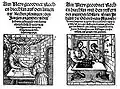 Two arithmetic books published in 1514 – Köbel (left) using a calculation table and Böschenteyn using numerals