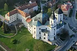 The iconic radical baroque space - Basilica Virgin Mary in Křtiny, Moravia