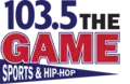 103.5 The Game logo (January 2019-March 2021)