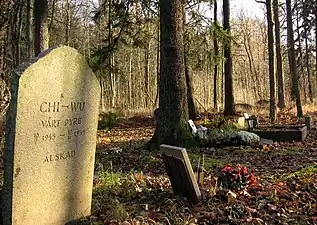 Pet cemetery in Stockholm, Sweden