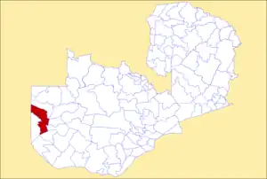 District location in Zambia