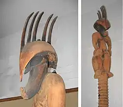 wooden statue of Kamapuaʻa from the Bailey House Museum