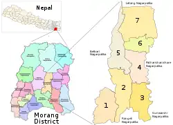 Kanepokhari in Morang District.Bayarban VDC became Wards 3, 4, 6 and 7