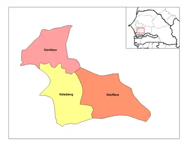 Location in the Kaolack Department