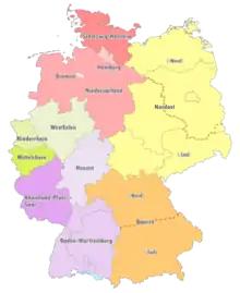 The fourteen Oberligas in Germany