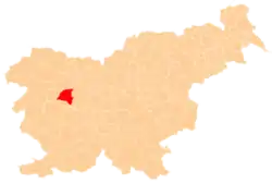 The location of the Municipality of Gorenja Vas–Poljane