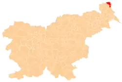 The location of the Municipality of Šalovci