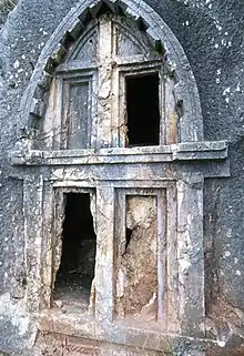 Ancient Lycian tomb in Kaş