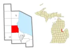 Location within Bay County