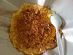 Kerak telor, spicy coconut omelette.