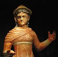 Another terracotta statue from Khalchayan, 1st century BCE-1st century CE.  Termez Archaeological Museum.