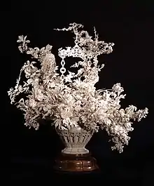 Basket of Flowers made of ivory, circa 1900 in the Khalili Collection of Japanese Art