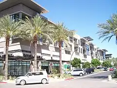 Main Street at the Plaza Lofts Phase I (looking east)