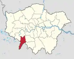 Kingston upon Thames shown within Greater London