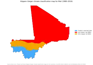 Image 15Mali map of Köppen climate classification (from Mali)